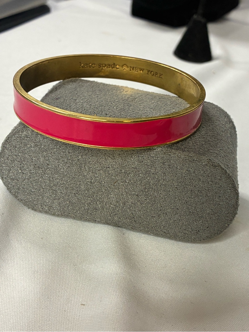 kate spade Hot Pink Enamel Gold-Tone Bangle Bracelet